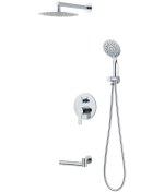 Resim Gms Ankastre Yuvarlak 3 Yönlü Banyo Duş Bataryası Ank007 Krom 