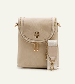 Resim Lara Bej Kumaş Bebek Çantası 