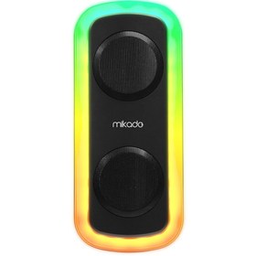 Resim Mikado MD-C18 Siyah 8W RGB Işıklı Taşınabilir Speaker Hoparlör 