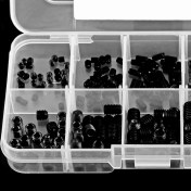 Resim Tenfowee 12.9 Dereceli 240 Adet M3-m8 Çelik Çift Taraflı Somun Seti, Siyah Renkli Kutulu Profesyonel Vidalama Takımı 