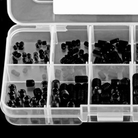 Resim Tenfowee 12.9 Dereceli 240 Adet M3-m8 Çelik Çift Taraflı Somun Seti, Siyah Renkli Kutulu Profesyonel Vidalama Takımı 