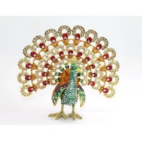 Resim Swarovski Taşlı Tavuskuşu Model 3 