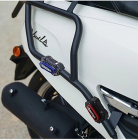 Resim Chuangyinshop Kh-fiber Blue Universal Motorcycle Fairing Koruma Motor Kaputu 2 Parça Çizilmeye Dayanıklı 20 24 26mm Tüp 