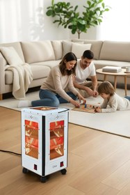 Resim Kiwi Quartz Isıtıcı 5 Yönlü Isıtma & Enerji Tasarruflu Kuvars Tüp & Taşınabilir Tasarım 