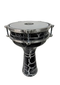 Resim Vatan Darbuka 5 Numara Çatlak Boyalı Siyah - Beyaz Desenli 