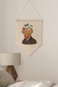 Resim Ofis Duvar Dekoru, Pinterest Oda Dekoru, Van Gogh Sanat Serisi, Kanvas Flama Duvar Örtüsü NO:458 - Renkli - 3 / 30 x 40 