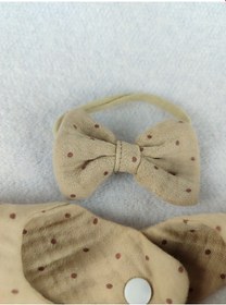Resim Venedy's Sand Dot Mama Önlüğü Seti Açık Kahverengi 