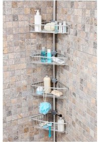 Resim Primanova Paloma Aliminyum Banyo Yaylı Köşe Rafı Köşelik N29 Çok Renkli 