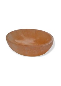 Resim Oval Kesim Enerji Çanağı Turuncu Selenit Kase 58os 