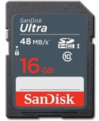 Resim Sandisk Ultra SDHC 16GB 48MB/s Class 10 UHSI Hafıza Kartı 