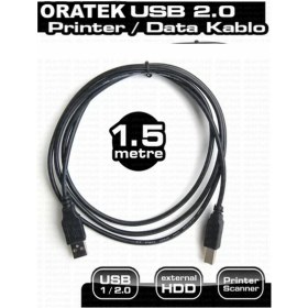 Resim Oratek Canon Pıxma E304 1.5 Metre Yazıcı Kablosu - USB A To B Printer Cable | Tüm Markalara Uyumludur. 1.5mt 