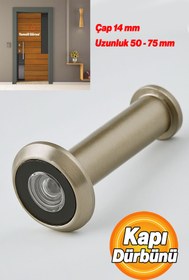 Resim Badem10 Kapı Dürbünü Kısa Saten 50-75 mm Ayarlanabilir 14 mm Geniş Açılı Güvenlik Kapı Gözetleme Dürbünü 