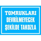Resim izmirdenet Tomrukları Devrilmeyecek Şekilde Takozla Kendinden Yapışkanlı Etiket 17,5 X 25 Cm 