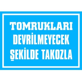 Resim izmirdenet Tomrukları Devrilmeyecek Şekilde Takozla Kendinden Yapışkanlı Etiket 17,5 X 25 Cm 