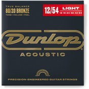 Resim Jim Dunlop DAB1254 Light 80/20 Bronze Akustik Gitar Teli (12-54) 