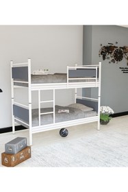 Resim Metalia Gm 128 Star Ahşap Metal Ranza Beyaz-antrasit Gri 