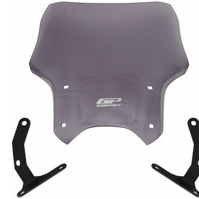Resim GP Kompozit Honda CB125R / CB250R 2012-2024 Uyumlu Kısa Ön Cam Füme 33 cm 