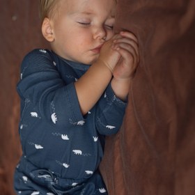 Resim Organik Pamuk Kutup Ayısı Bebek Pantolon - 9-12 Ay 