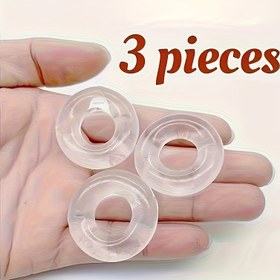 Resim 3'lü Silikon Kaplı Plastik Kapı Durdurucu Seti, Duvar Koruma için Kauçuk Tabanlı, DIY Basit Tamir Kapı Stopper 