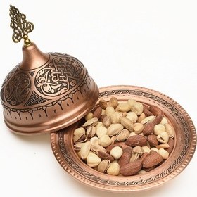 Resim Dmt Gaziantep Bakır 16 Cm El İşlemesi El Yapımı Kahve Yanı Sunumluk Lokumluk-çerezlik 