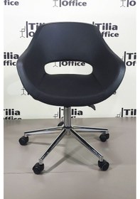 Resim Monaco Çalışma Kesim Koltuğu Konik Tekerlekli Ayak Siyah 