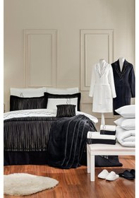 Resim Özdilek Ribbed Çift Kişilik Çeyiz Seti 27 Parça Antrasit 