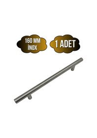 Resim Nobel Boy Paslanmaz Boru İnox Dolap Kulpu Mobilya Ve Mutfak Dolap Kulpu İnox 160mm 1 Adet İnox 