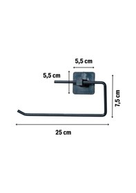Resim River World Paslanmaz Metal Kendiliğinden Yapışkanlı Siyah Renk Havluluk Rulo 
