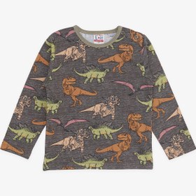 Resim Breeze Girls & Boys Erkek Bebek Pijama Takımı Dinozor Desenli 9 Ay-3 Yaş, Antrasit 
