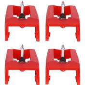 Resim Tenfowee 4 Adet Gramafon Stili, Konik Elmas Seramik İğne, Yüksek Kaliteli Abs+alüminyum, Kolay Kurulum, Çoğu Markaya Uyumlu Crosley, Ion, Victrola Vb. 