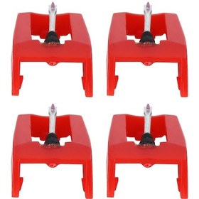 Resim Tenfowee 4 Adet Gramafon Stili, Konik Elmas Seramik İğne, Yüksek Kaliteli Abs+alüminyum, Kolay Kurulum, Çoğu Markaya Uyumlu Crosley, Ion, Victrola Vb. 