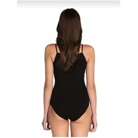 Resim Tutku Elit 2004 Kadın Modal İp Askılı Çıtçıtlı Body Tekli Siyah 