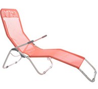 Resim AndOutdoor Tumbona Katlanır Kırmızı Şezlong 