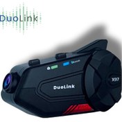 Resim DuoLink X97 Plus İnterkom Motosiklet Kameralı 6 Kişi Grup Bluetooth Kask Intercom Video Kayıt Kulaklık 
