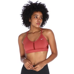 Resim Nike Dri-fit Indy V-neck Bra Kadın Kahverengi Günlük Stil Sporcu Sütyeni 