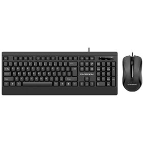 Resim Platoon PL-358 Business Türkçe Siyah Q Kablolu Klavye ve Mouse Set 