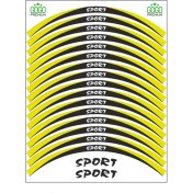 Resim Sarı Siyah Sport Reflektörlü Jant Şeridi 