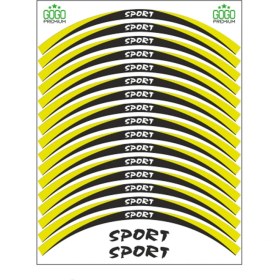 Resim Sarı Siyah Sport Reflektörlü Jant Şeridi 