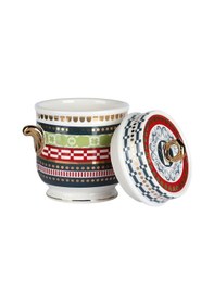 Resim Lucky Art Lancelot Bone Kulplu Kavanoz 16cm Kırmızı 
