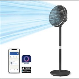 Resim Philips Dmz Vaccumix 3000 Serisi Vantilatör,SilentWings Teknolojisi Weu/Eeu Pedestal Fan Dıg. Black 