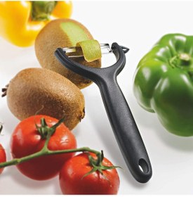 Resim Morponi Lirazon 2'li Soyacak Set, Siyah Meyve Sebze Soyacağı, Dik Ve Yan Soyma Seti, Paslanmaz Kaliteli Bıçaklı 