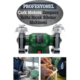 Resim Moonshop Turbo-3000 150 MM Çark Motoru Zimpara Balta Bıçak Bileme Makinesi Taş Motoru Taşlama 