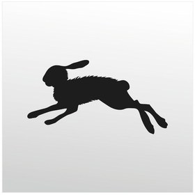 Resim Folyo Sticker Çöl Tavşanı 70cm Uzunluk Siyah 