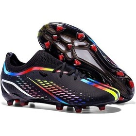 Resim Weichuang01 Unisex Krampon Futbol Ayakkabısı Çim Futbol Kramponları Tf/fg Krampon - Siyah 