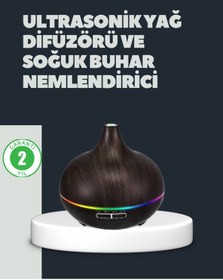 Resim shopwave 550ML Ultrasonik Hava Nemlendirici ve Aromaterapi Difüzörü 