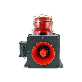 Resim Mesan Endüstriyel Işıklı Siren 43 Ses Kontaklı Alüminyum Gövde Ms 1333.1.110-220VAC 