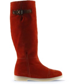 Resim Bueno Shoes Turuncu Süet Kadın Düz Çizme 01wt3314 