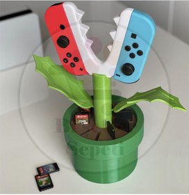 Resim Bi'şeyler Sepeti Nintendo Switch JoyCon Kavrama Aparat - Piranha Plant JoyCon Cartridge Holder 