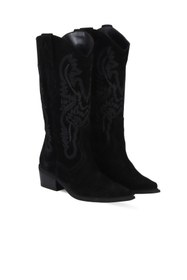 Resim Bueno Shoes Siyah Süet Kadın Topuklu Çizme 39wc1533 