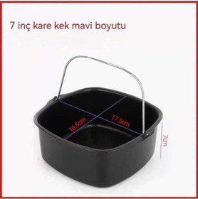 Resim Urbannest Kalın Kek Kalıbı Paslanmaz Çelik Airfryer Fırın Uyumlu Ergonomik Profesyonel L 